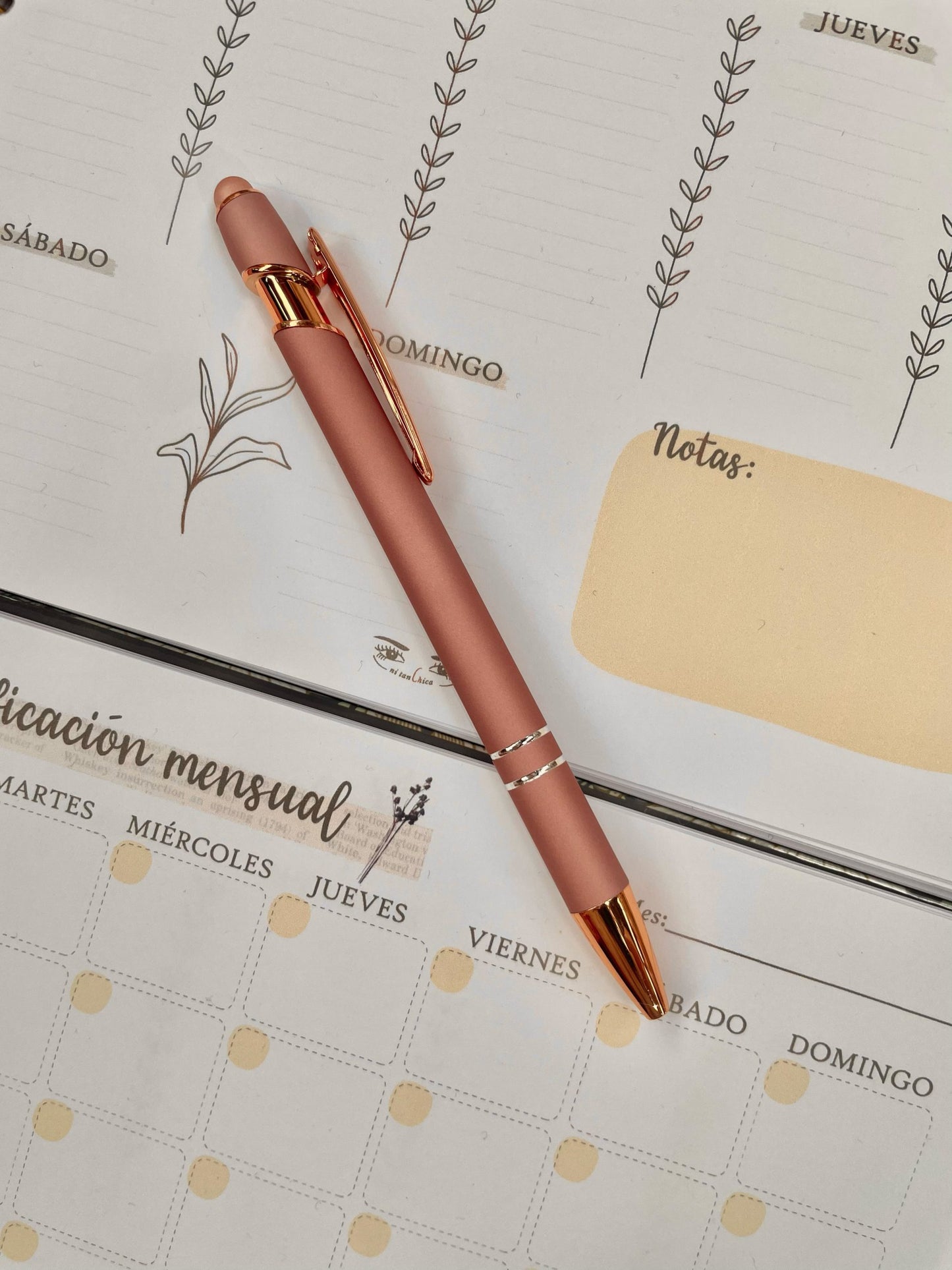Bolígrafo Dorotea Oro y rosa