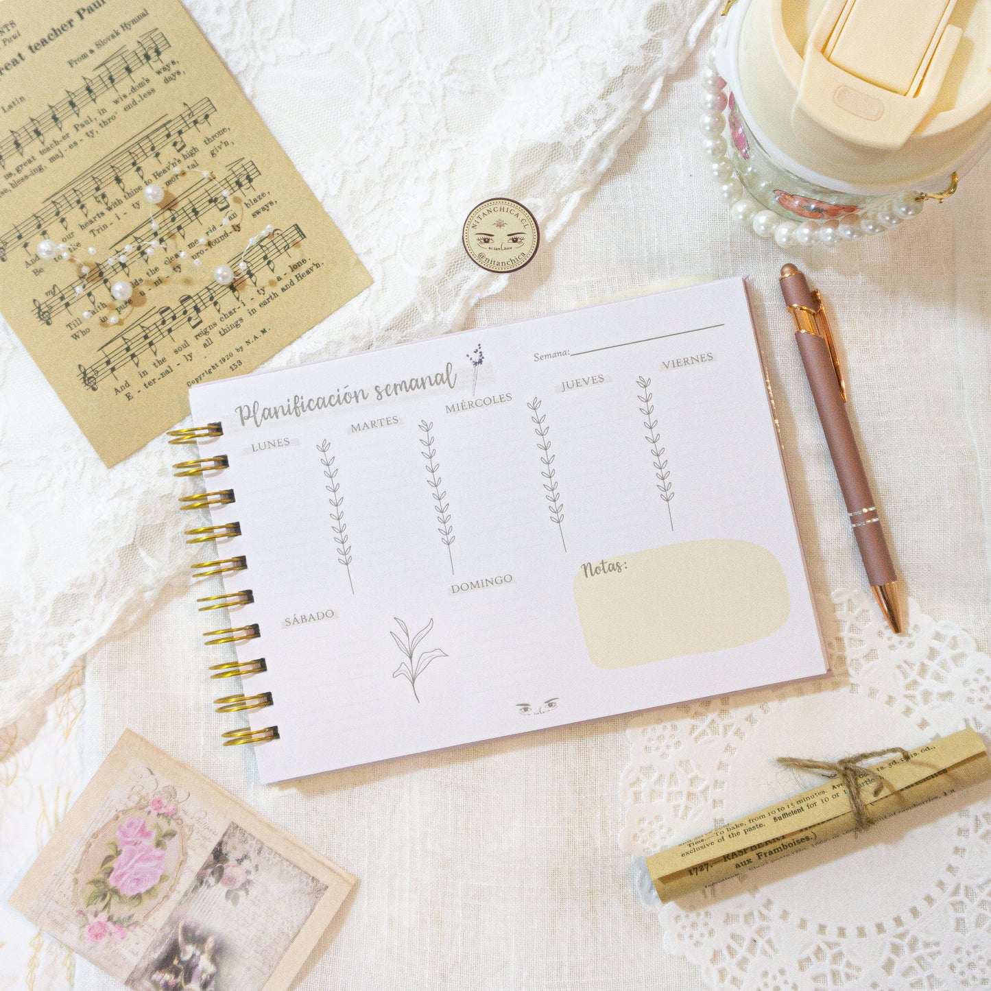 Planner Ni tan Chica Mensual/Semanal Verde