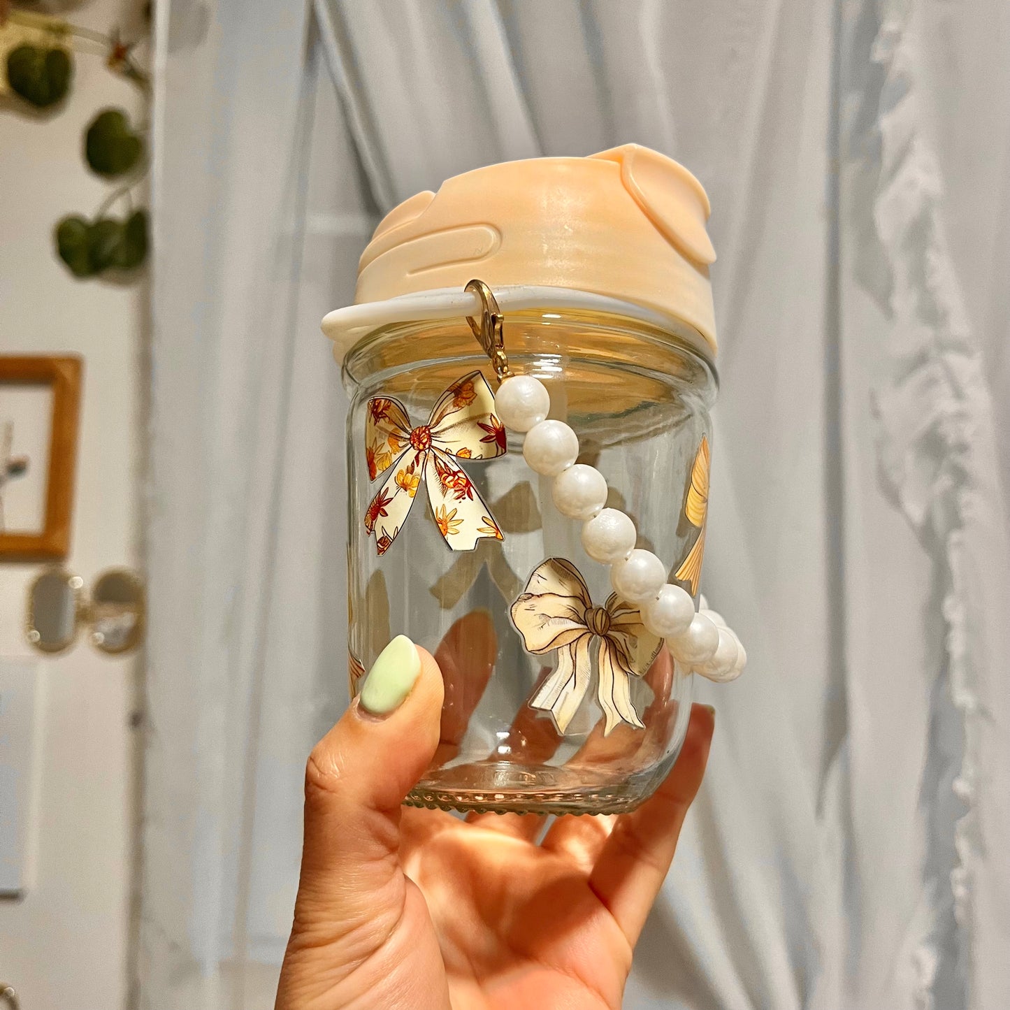 Vasito de vidrio lacitos vintage