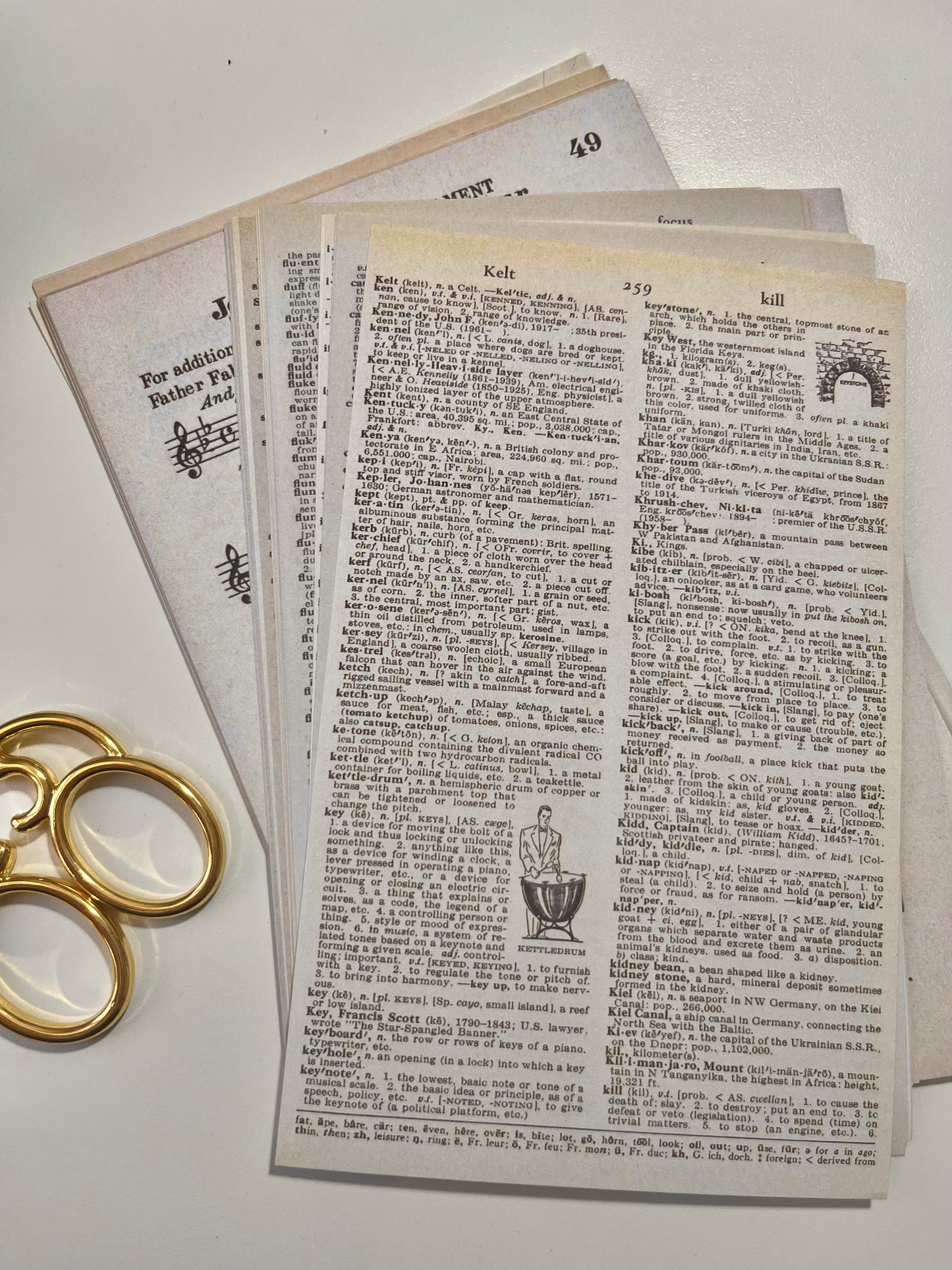 Set Papeles Vintage blanco