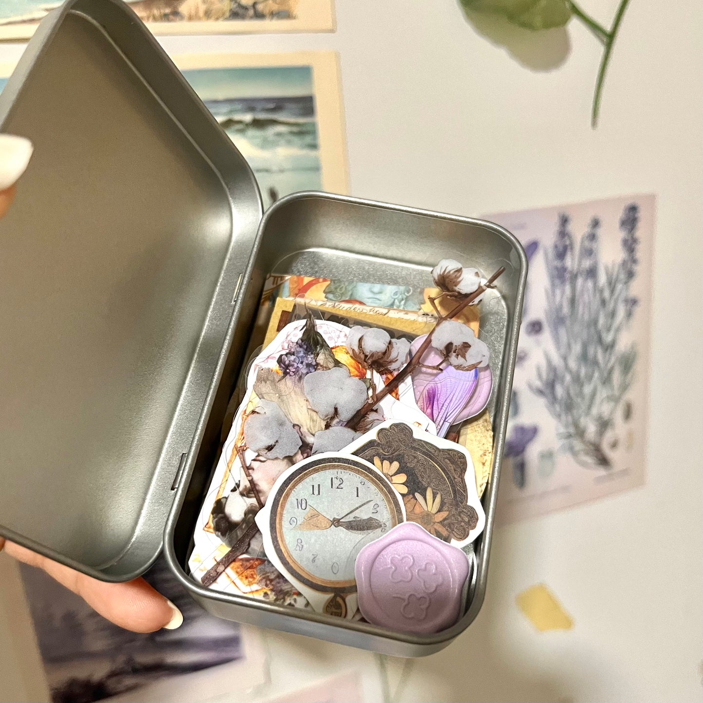 Mini cajita metálica 50 piezas de journal