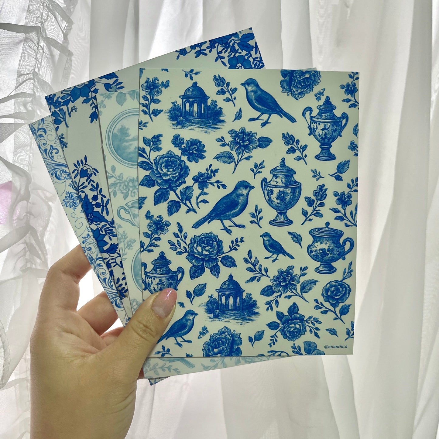 Set Fondos Adhesivos Loza Nostálgica