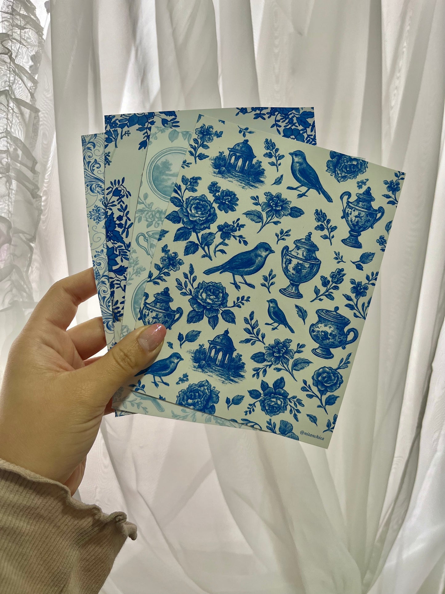 Set Fondos Adhesivos Loza Nostálgica