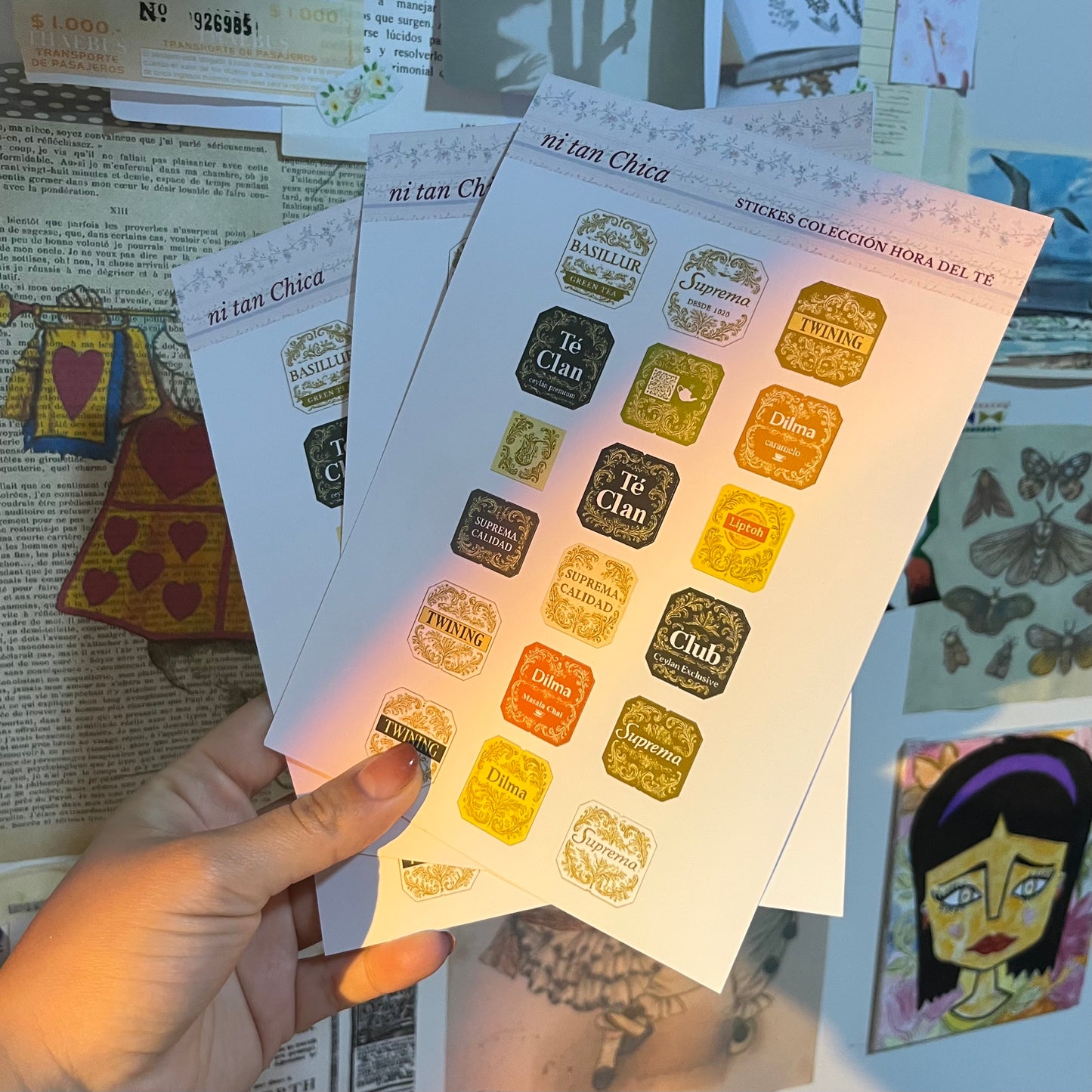 Lámina Stickers Colección Hora del té