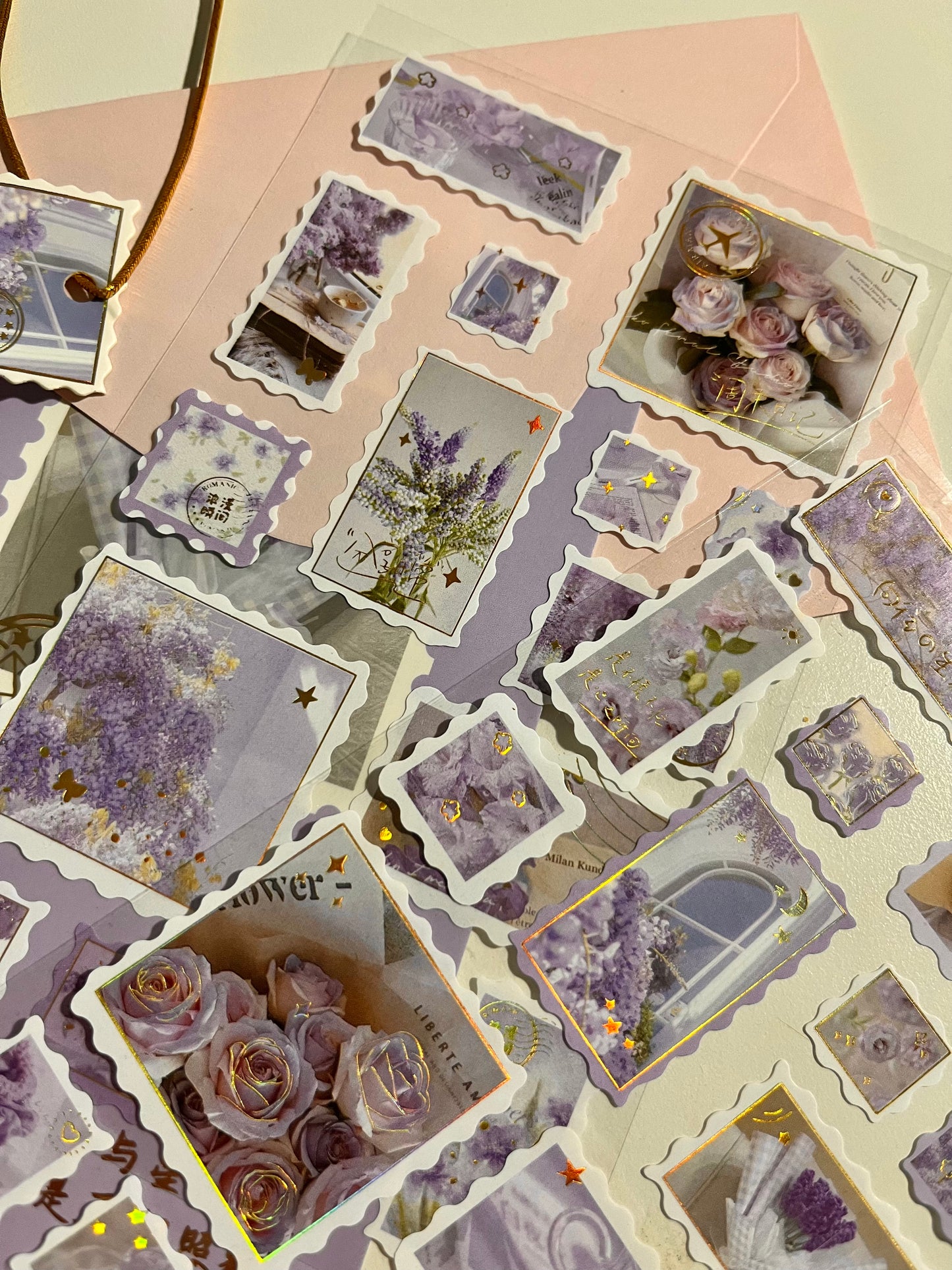Set Stickers Estampillas Lavanda
