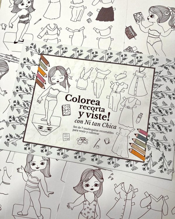 Set Muñequitas Colorea con Ni tan Chica