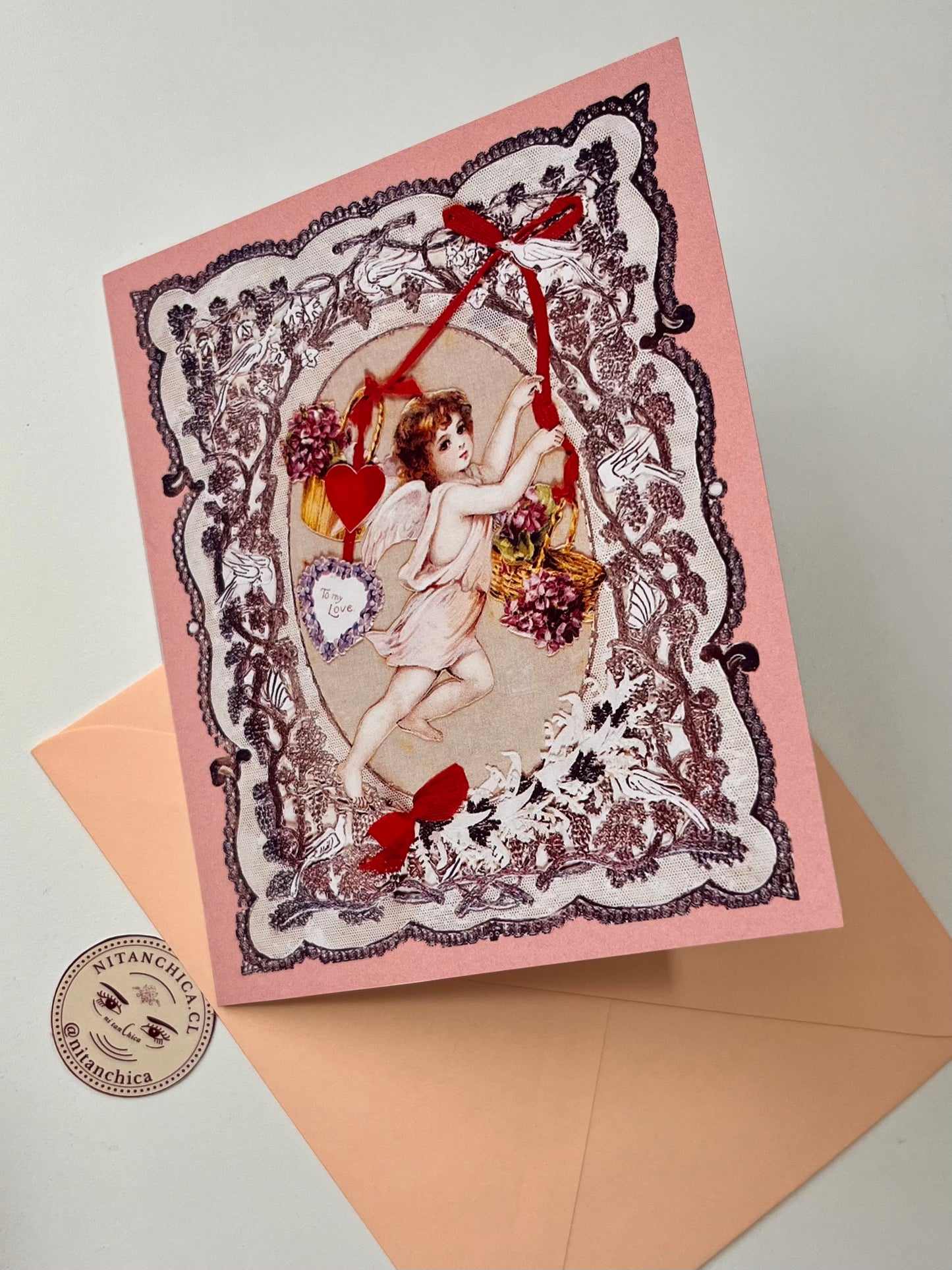 Tarjeta Cupido Vintage Ni tan Chica