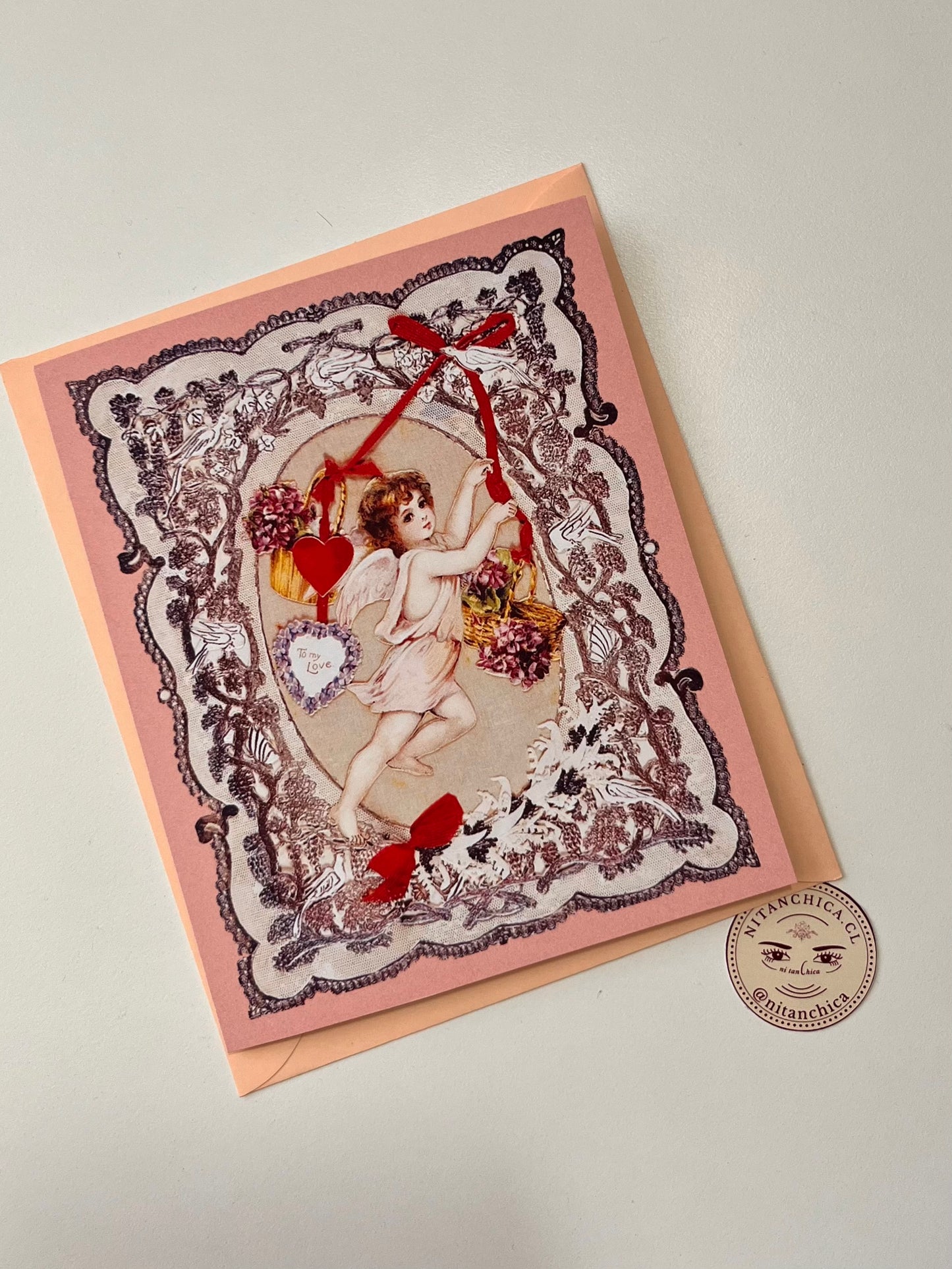 Tarjeta Cupido Vintage Ni tan Chica