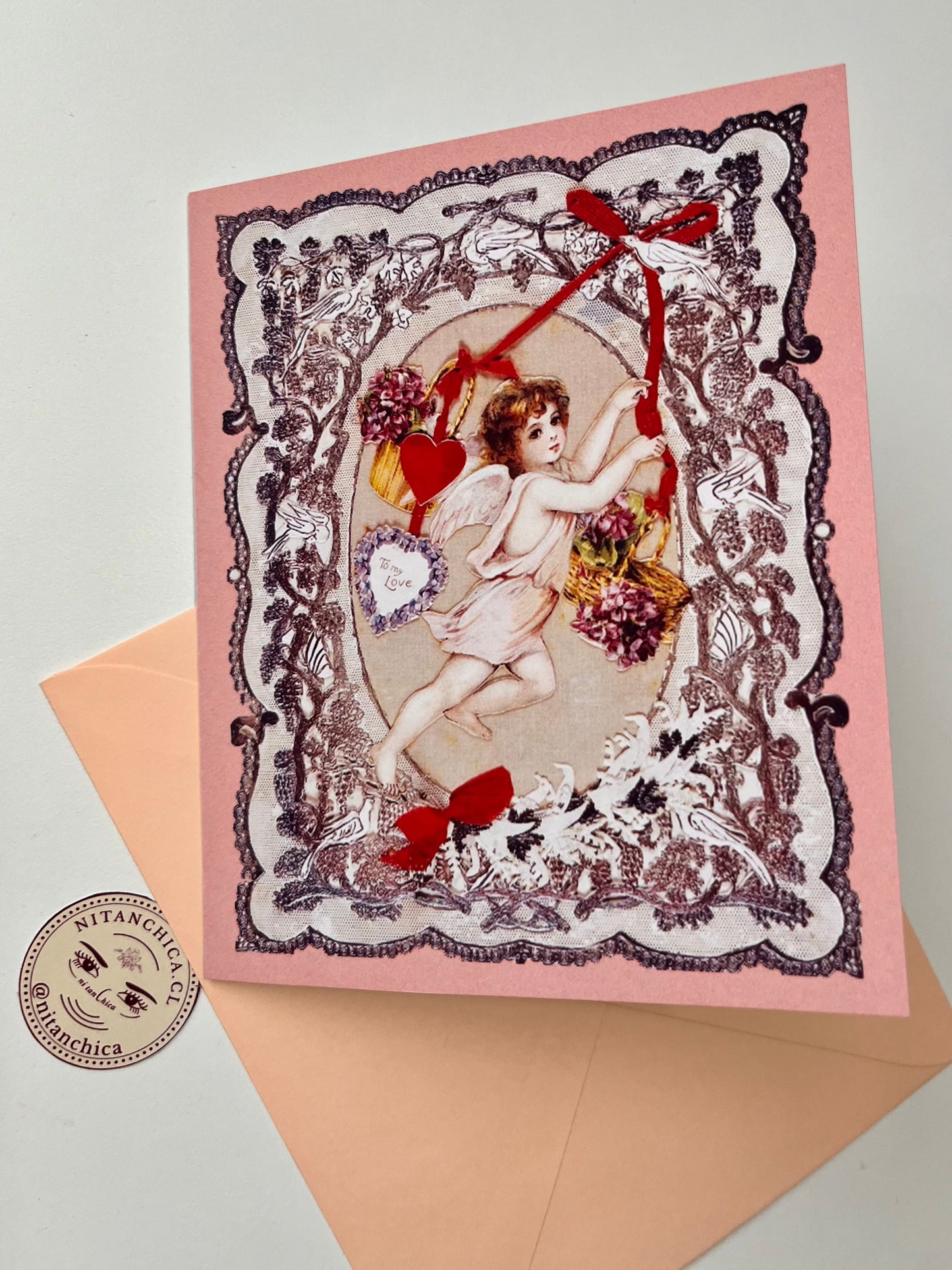 Tarjeta Cupido Vintage Ni tan Chica