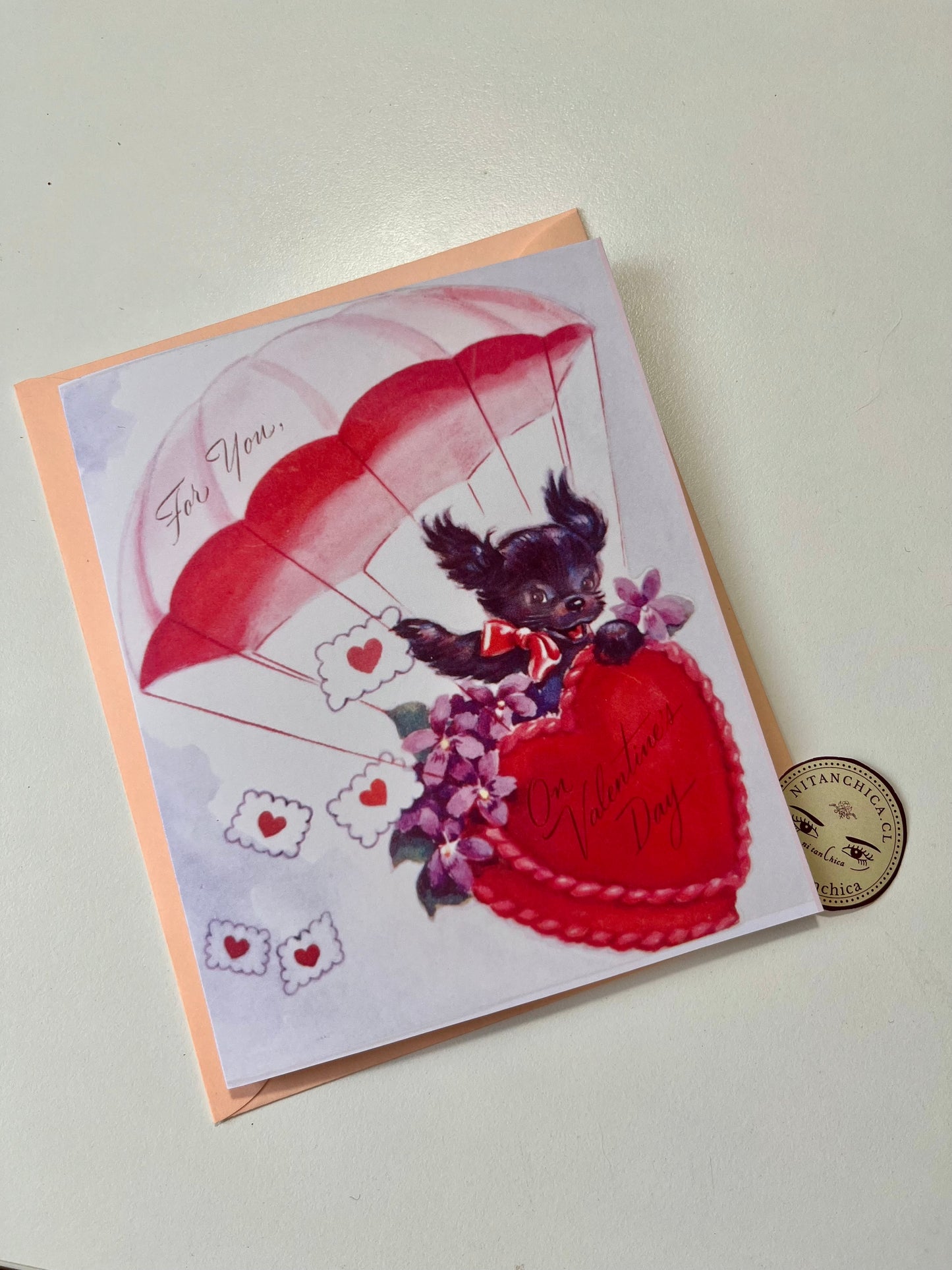 Tarjeta San Valentín Perrito Vintage Ni tan Chica