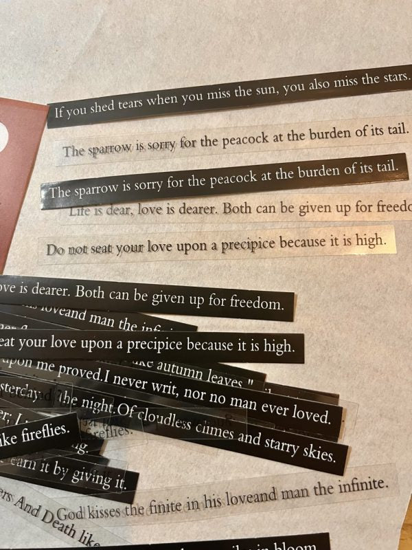 Set stickers frases para hacer Journarl