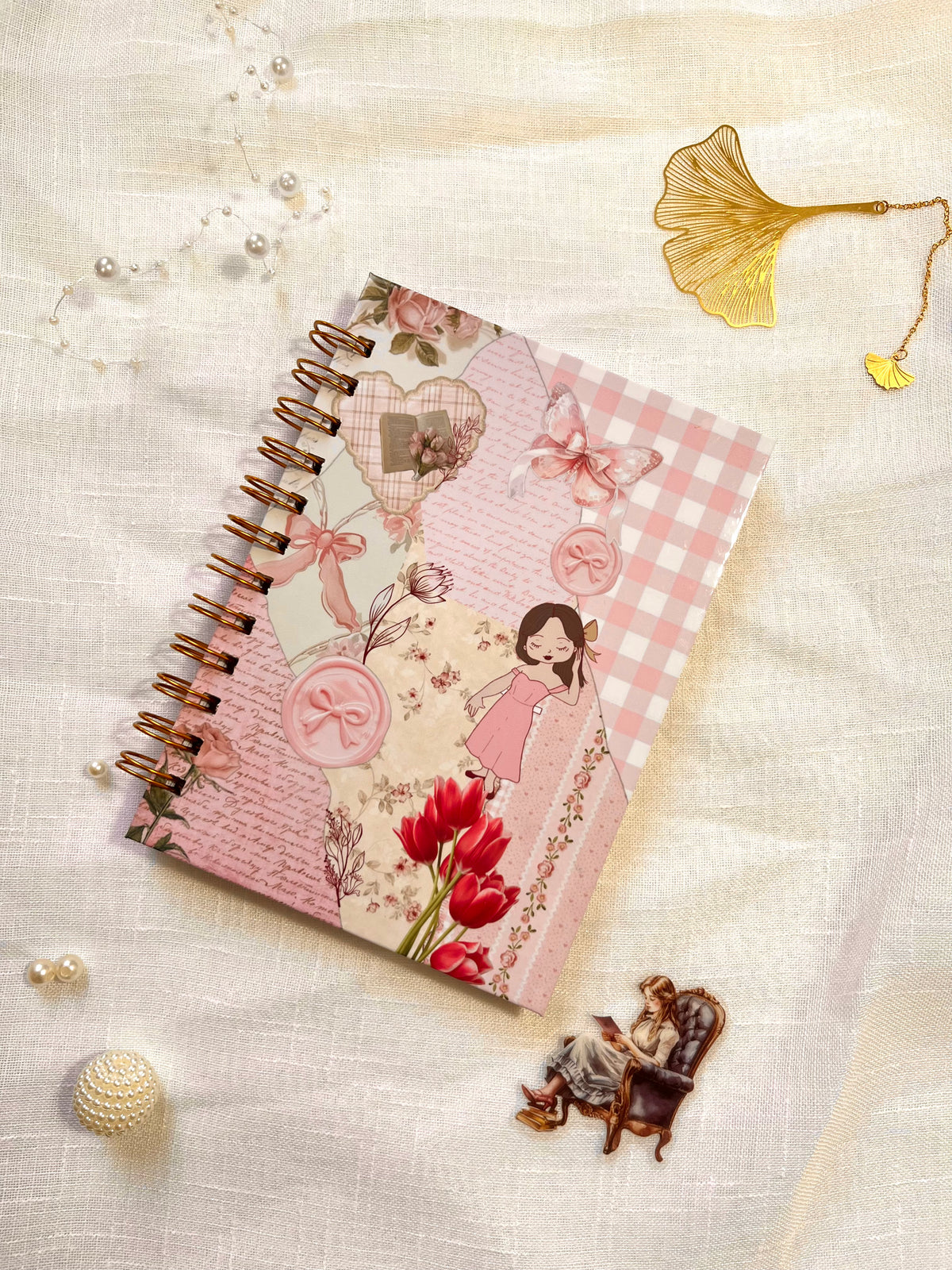 Cuaderno Coquette Girly - líneas