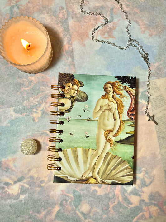 Mini cuaderno El Nacimiento de Venus (líneas horizontales)