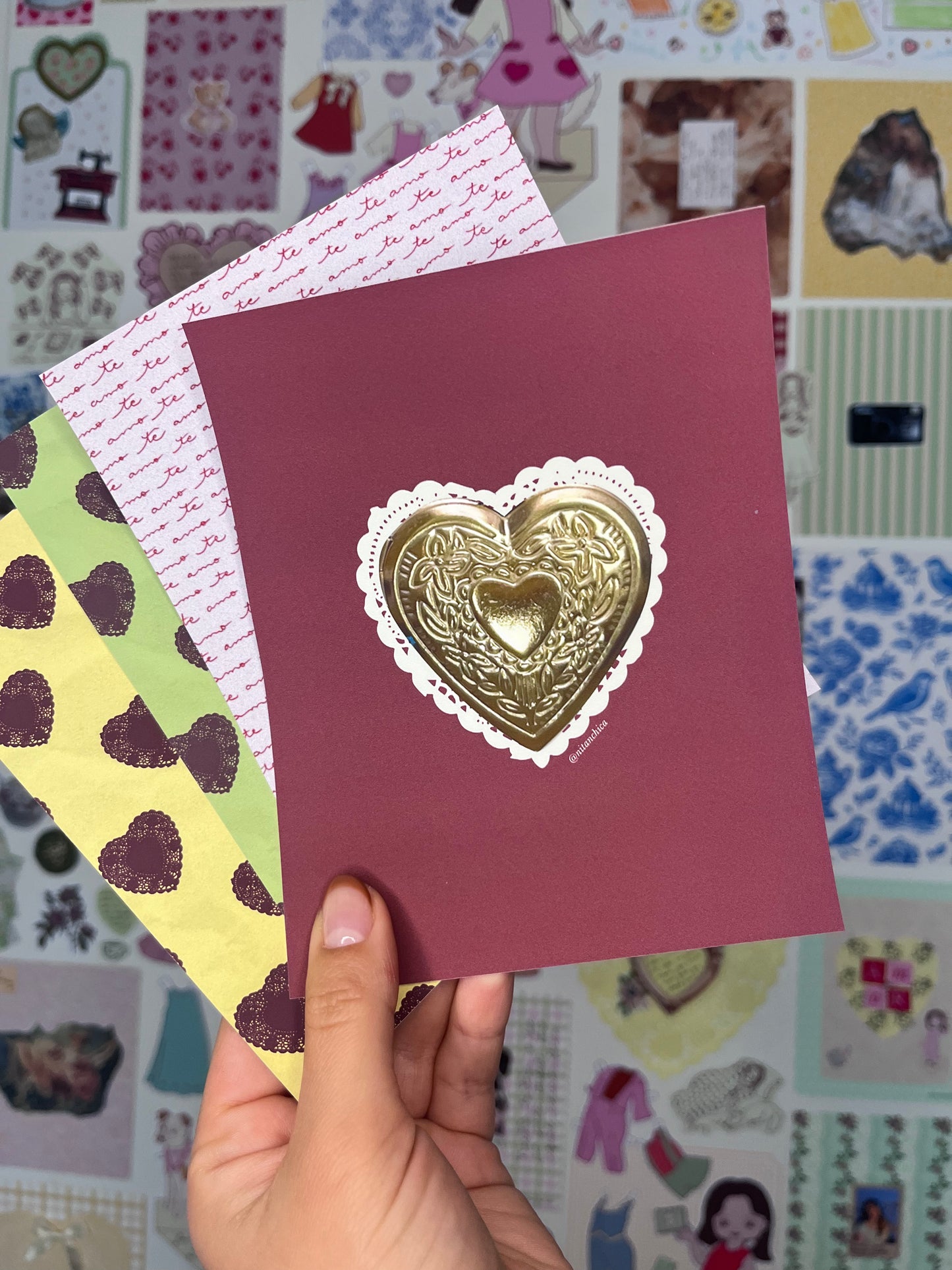 Set Fondos Adhesivos Corazones