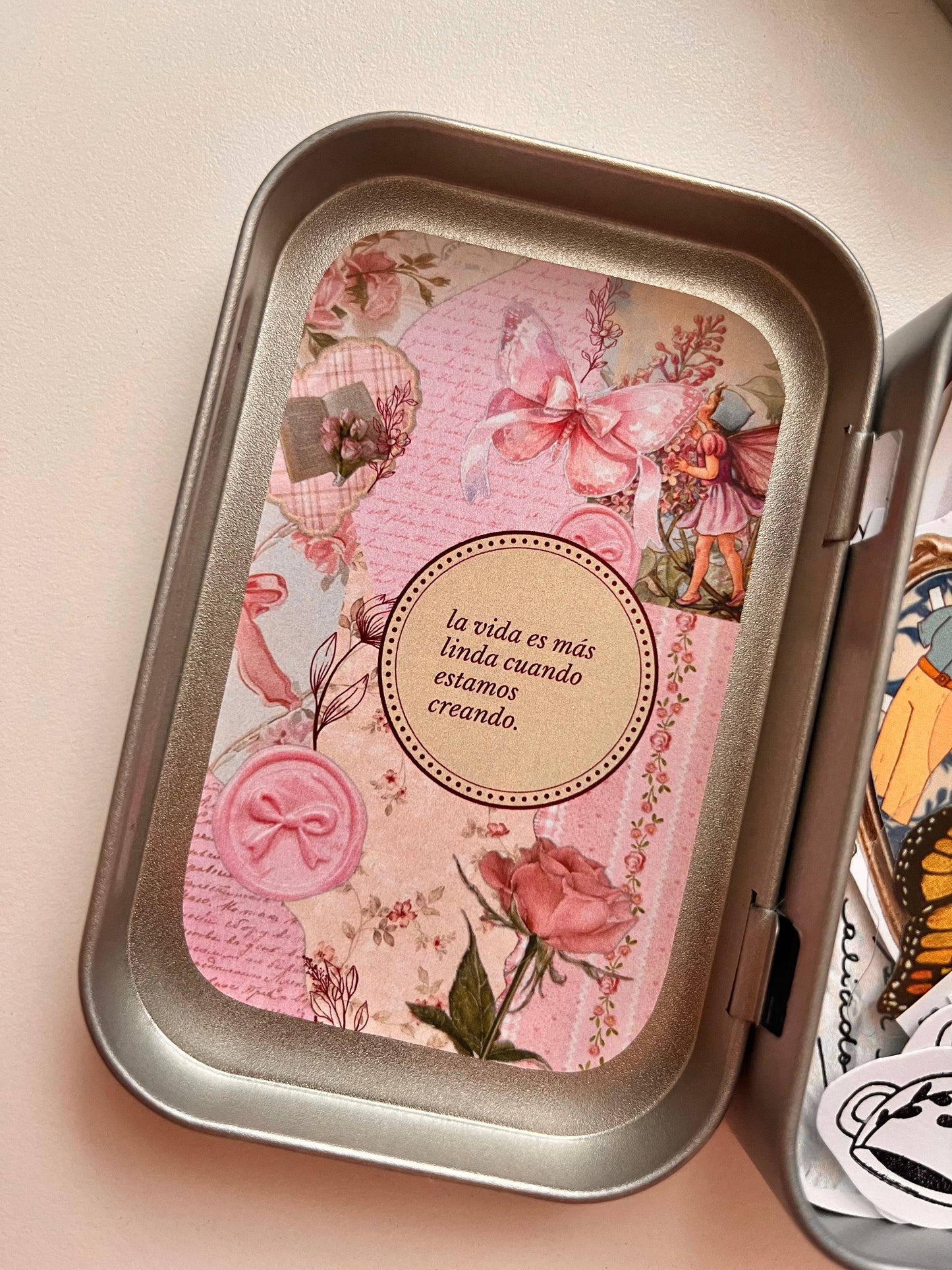 Mini cajita metálica 50 piezas de journal