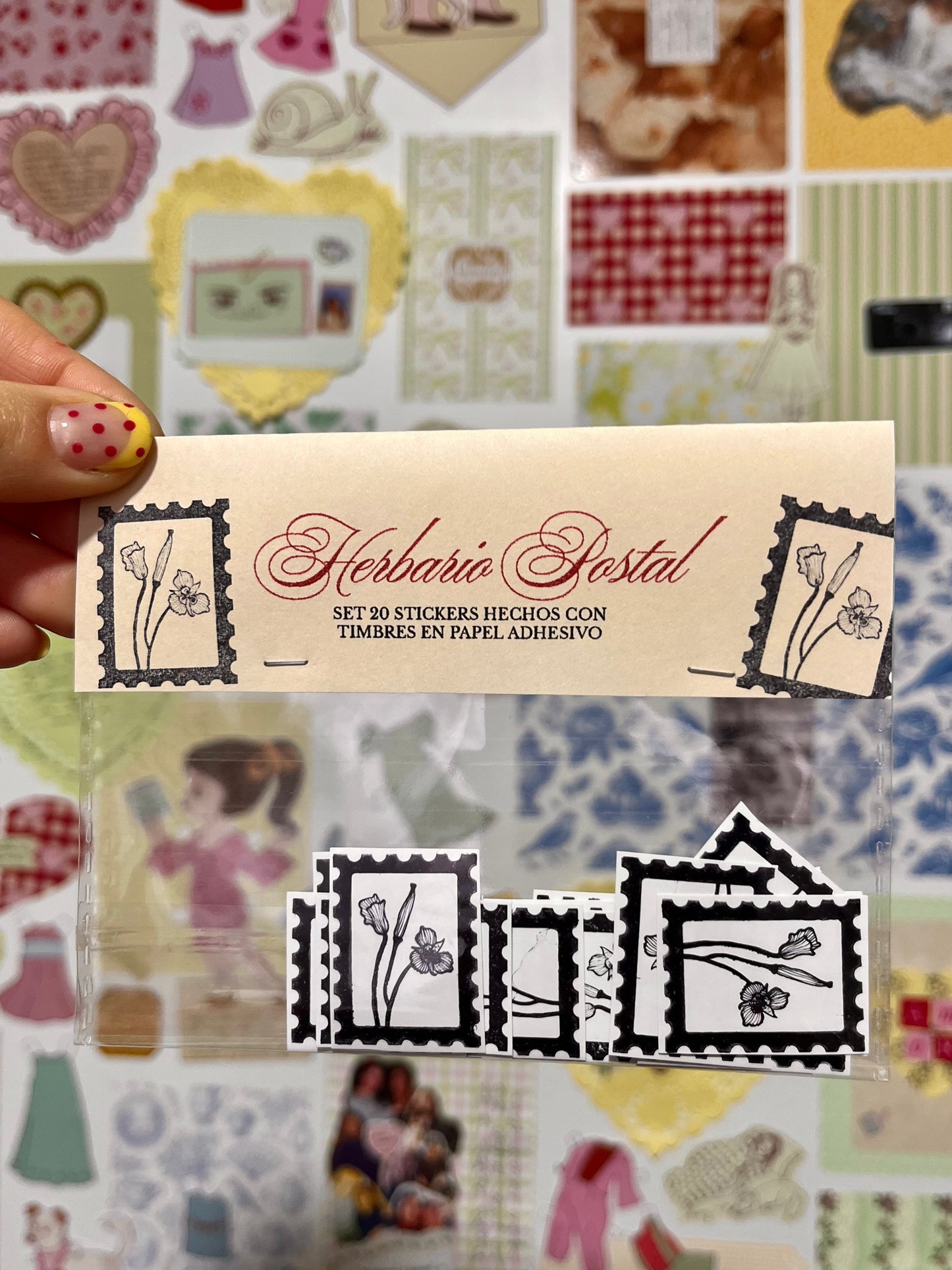 Set 20 stickers Herbario Postal