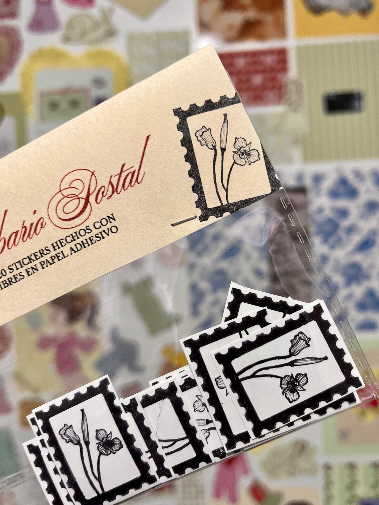 Set 20 stickers Herbario Postal