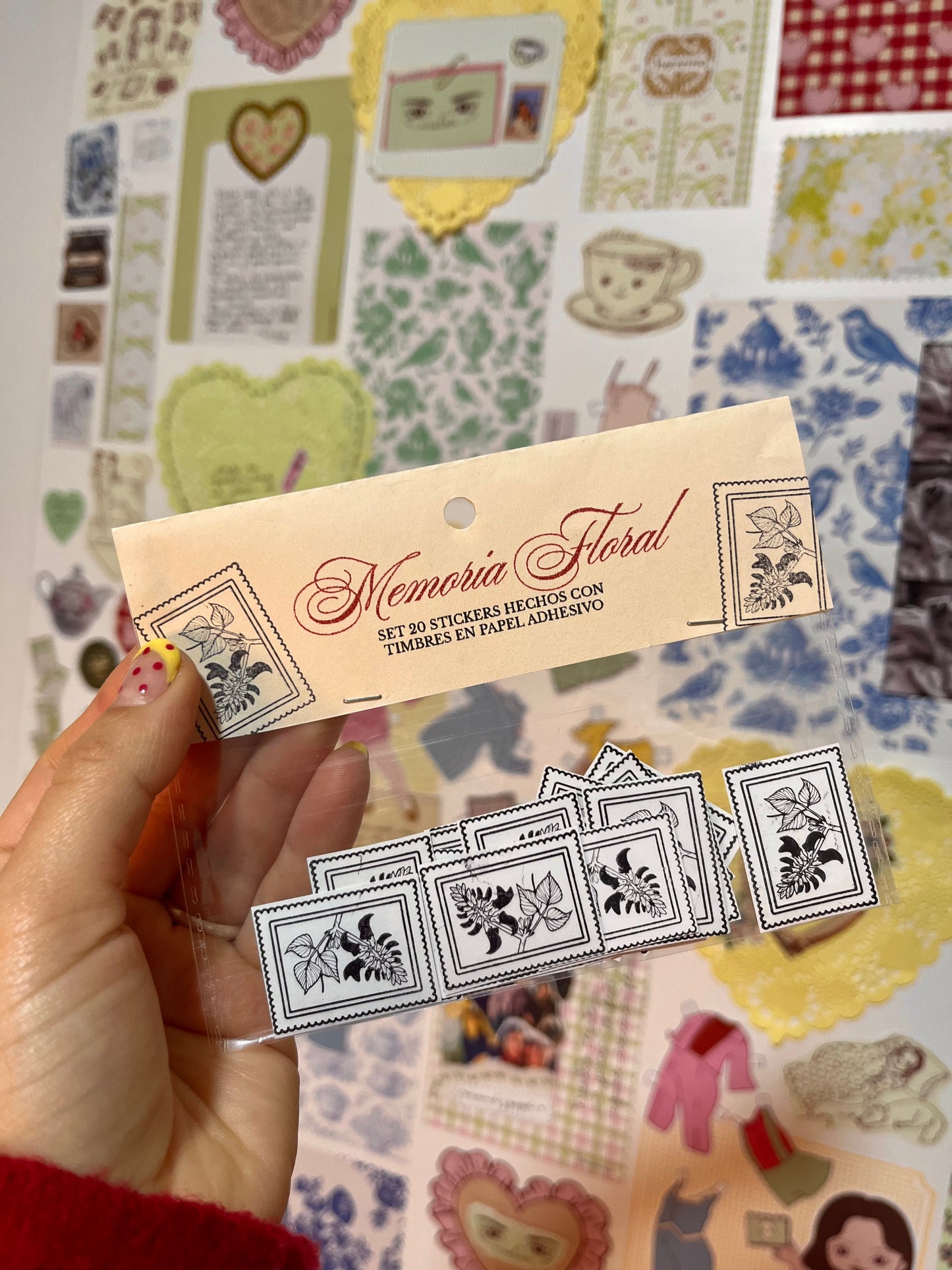 Set 20 stickers Memoria Floral