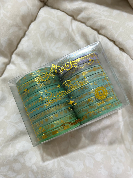 Set 20 mini Washitape menta