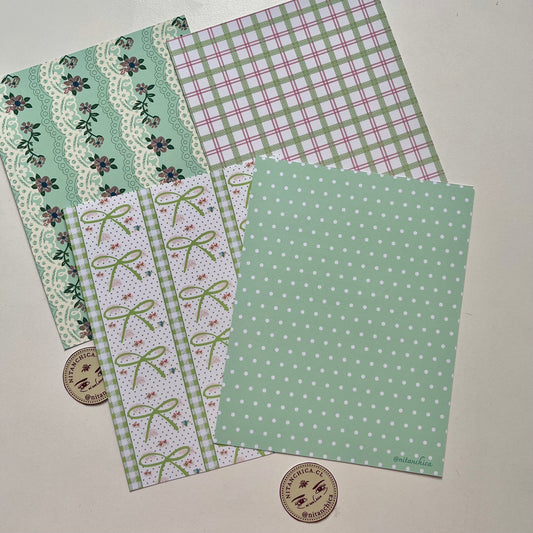 Set Fondos Adhesivos Fantasía Verde
