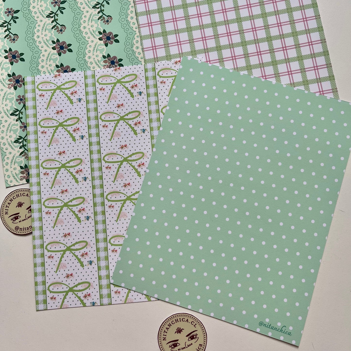 Set Fondos Adhesivos Fantasía Verde