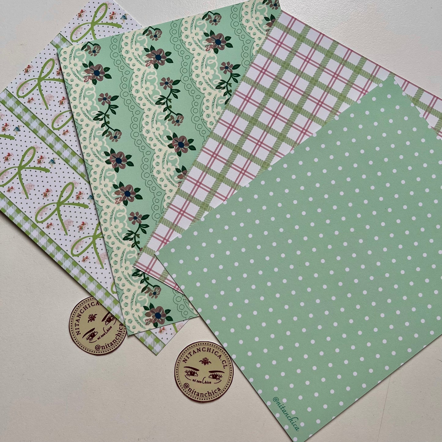 Set Fondos Adhesivos Fantasía Verde