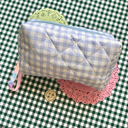 Estuche cuadritos celeste