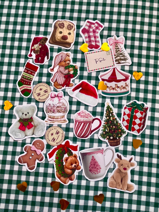 Pack Stickers cute Navidad
