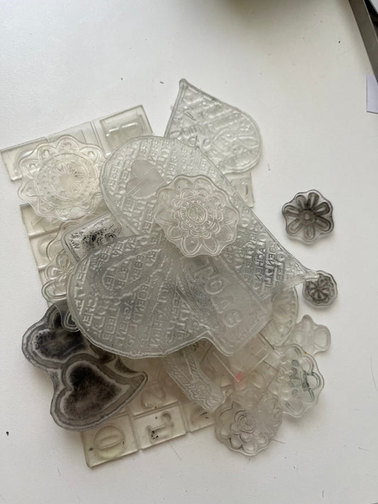 Set timbres de goma (sin soporte madera)