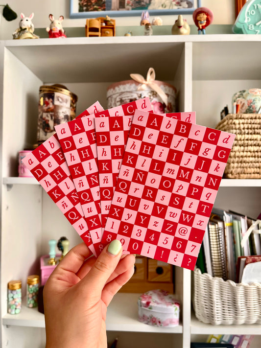 Set láminas adhesivas letritas y números recortables red and pink