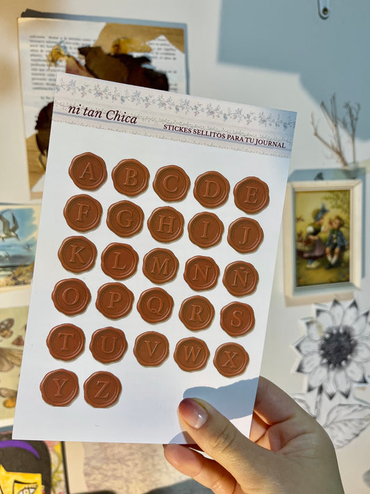 Lámina Stickers Sellitos para tu journal