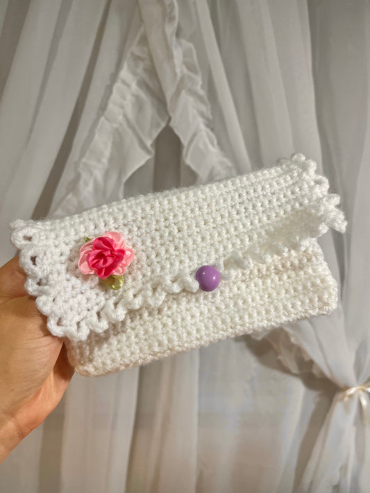 Estuche tejido blanco