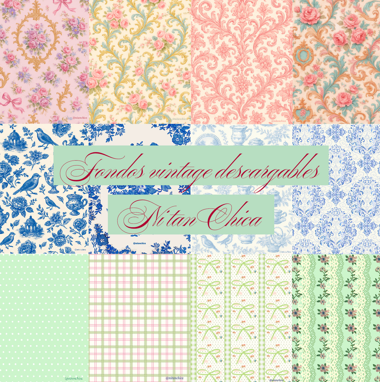 Fondos vintage descargables Ni tan Chica